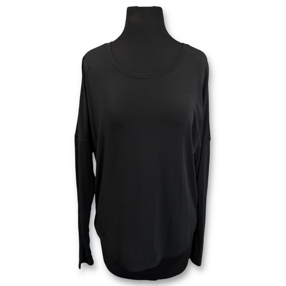 PrAna Black Long Sleeve V Neck Twist Back‎ Athletic Top Women's Medium